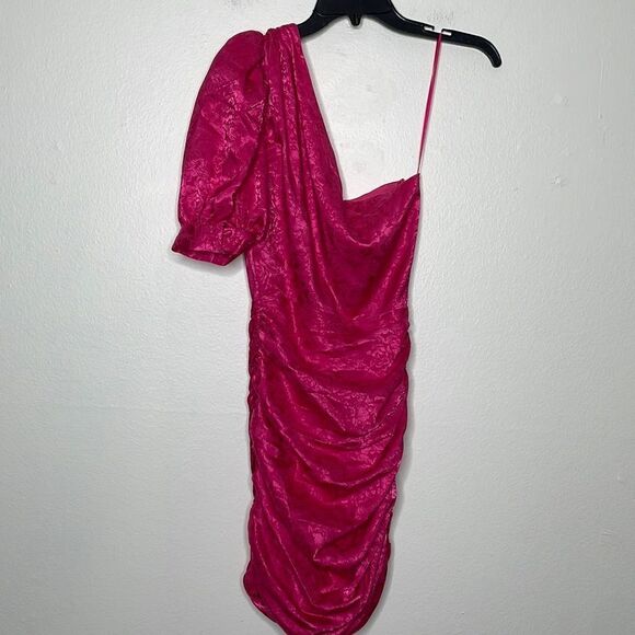 Ronny Kobo Womens Size Small Nadia Ruched One Shoulder Dress - Picture 6 of 11